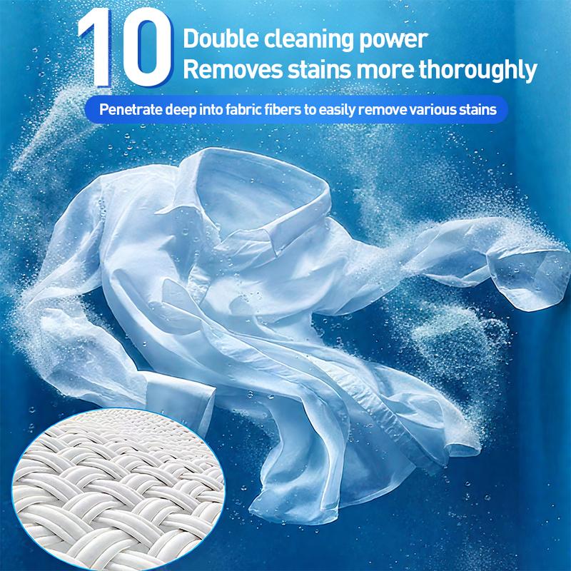 Hyper Concentrated Strong Stain Remover Powder for Clothes 500g Chlorine-Free Formula Safe on Everyday Fabrics Removes Milk Sweat Oil Fruit Stains