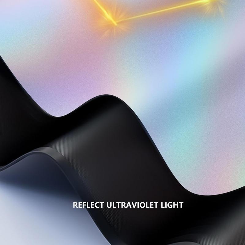 Laser Reflective Car Windshield Sunshade – Heat Insulation & UV Protection for Front Window | Foldable Sun Blocker for Sedans, SUVs & MPVs (57x29.5 in)