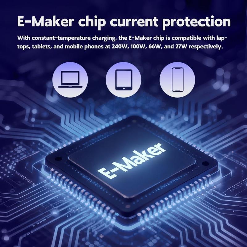 Invisible Holder Charger Cable with Stand, 240w super fast charging 2-in-1 Fast Charging Cord & Phone Stand for Gaming, Office, Car Travel, Compatible with Type-C charging cable Black